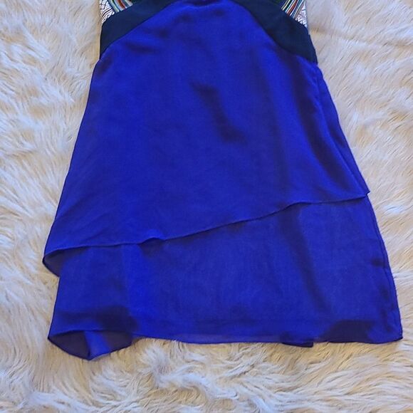C Luce womens cobalt‎ blue dress with embroidery top size small - Picture 5 of 8